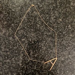 Gold plated sideways A necklace